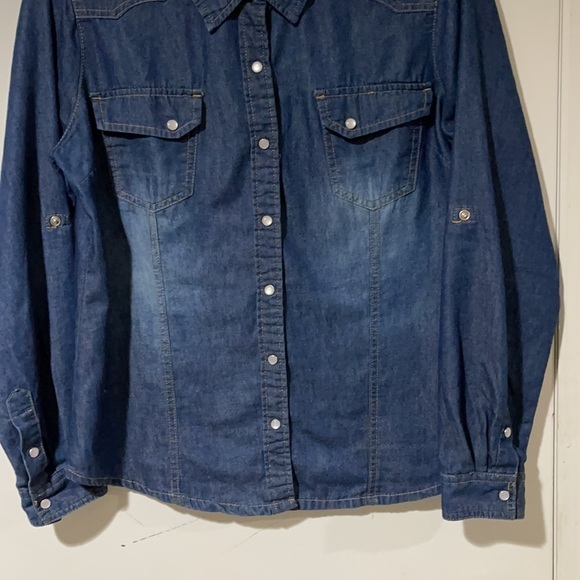 New Look Long Sleeves Button Up Blouse 100%Cotton Size L Like New - Picture 3 of 9